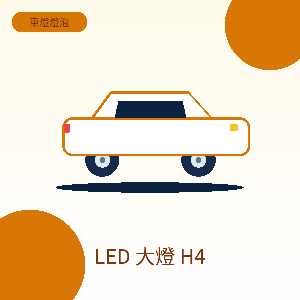 LED 大燈 H4
